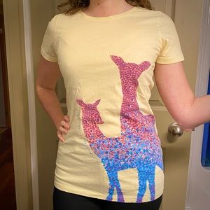 Gap (RED) Yellow Deer T-Shirt size Medium